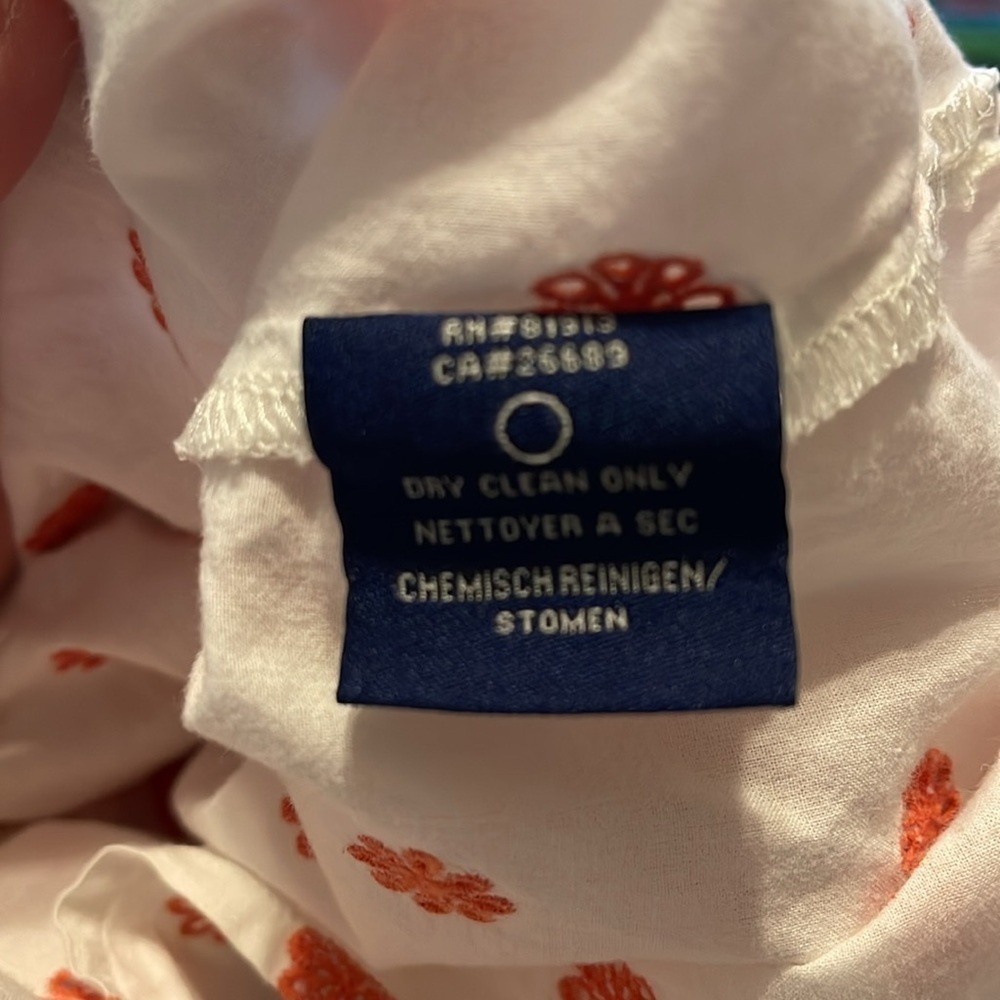 Robert Graham Floral Tunic Brandy Apricot and White Eyelet Embroidery Size M - Picture 9 of 10